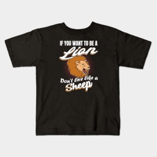 Lion Strength Motivation Kids T-Shirt